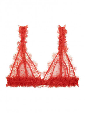 Love lace bralette red 