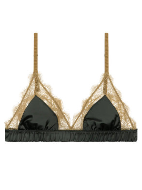 Love lace bra dark green 