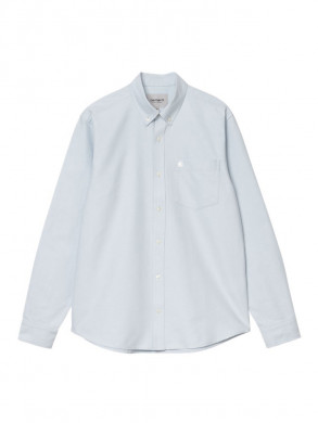 LS c logo shirt blue white 