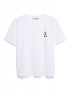 Lualaa flower t-shirt wht multi 