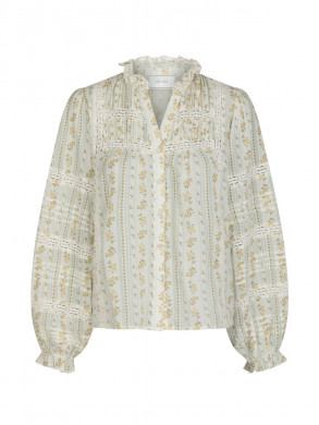 Lyla soft border blouse dusty yellow 