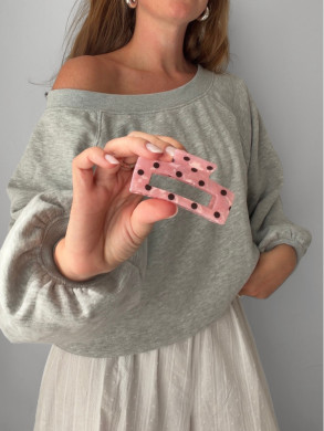 Maja clip rose polkadots 