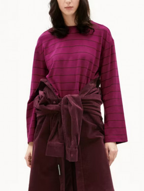 Marynaa fine stripe ls cherry 