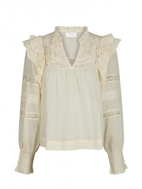 Mauri s voile blouse light yellow 