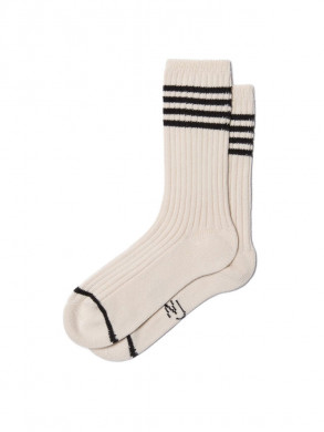 Men tennis socks offwhite black 