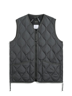 Military zip v neck vest charcoal 
