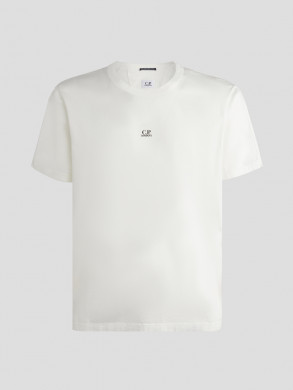 70/2 mercerized jersey logo t-shirt gauze white 