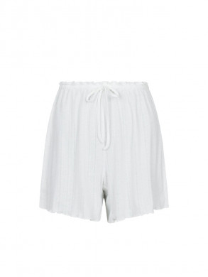 Merritt pointelle shorts white 