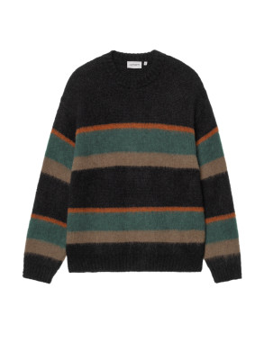 Merton sweater alpaca stripe dk scarab 