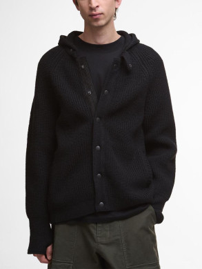 Middens knitted hooded sweater black 