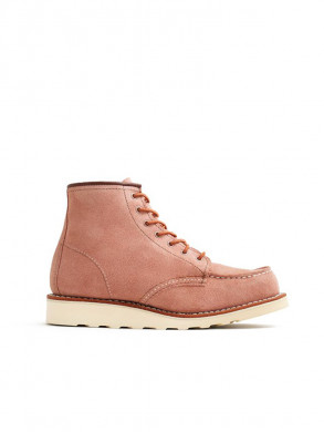 Classic moc toe men boots dusty rose 