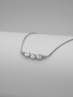 Mom necklace silver 