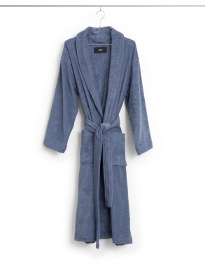 Mono bathrobe m/l steel blue 