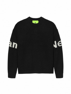 Name crew knit black 
