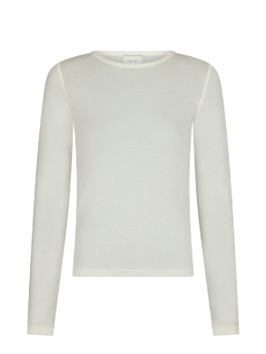 Nella fine rib blouse white 