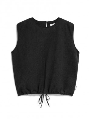Neraa crinkle top black S