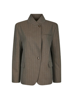 Nerine pinstripe blazer dark taupe 