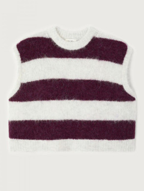 Nib 18d pullover rayures cranberry 