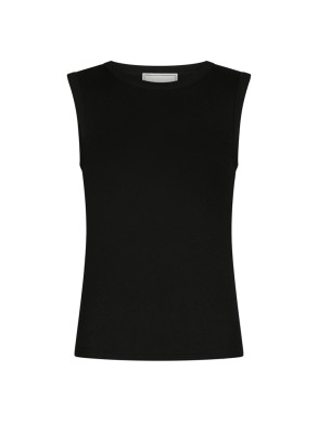Nimbi fine rib top black 