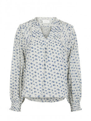 Nipoa dot flower blouse blue M
