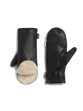 Noa zipper gloves noir latte 