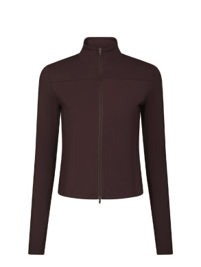 Nolana zip blouse burgundy 