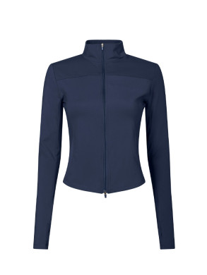 Nolana zip blouse navy 