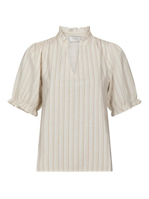Odesa linen stripe blouse sand 
