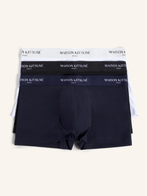 Paris boxershorts 3pack blk wht navy 