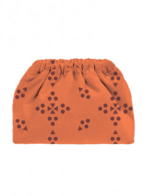 Patterned clutch orange 