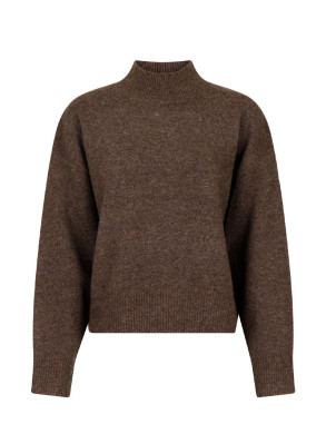 Paulina knit blouse brown melange 