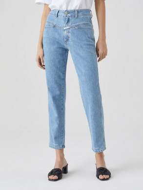 Pedal pusher jeans mid blue 