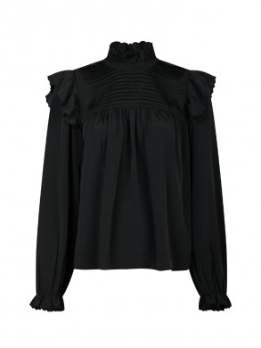 Percy soft satin blouse black 