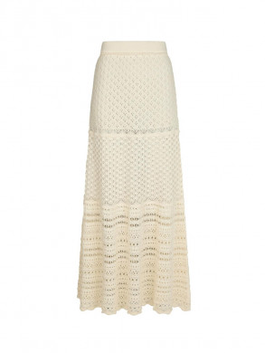 Pillina crochet knit skirt creme 