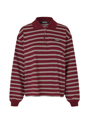 Pique longsleeve polo zinfandel 