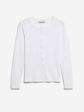 Pointelle cardigan white 