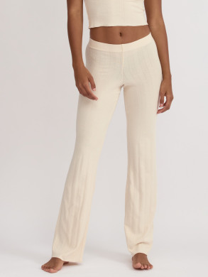 Pointelle straight leg pant cloud 