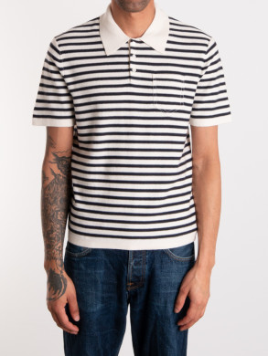 Poloshirt elito ecru dk nay 