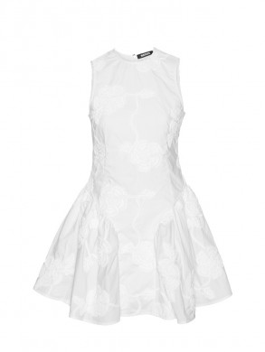 Poplin mini dress bright white 