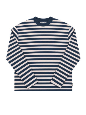 Striped oversize longsleeve navy rose 