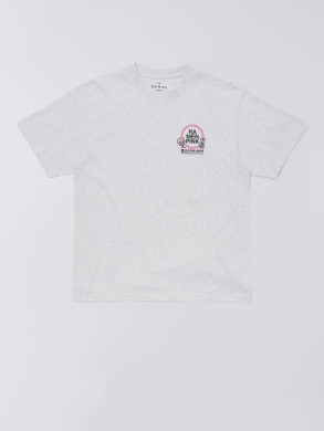 Ramen pink t-shirt grey marl 