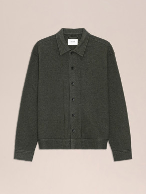 Reed wool shirt dark army 