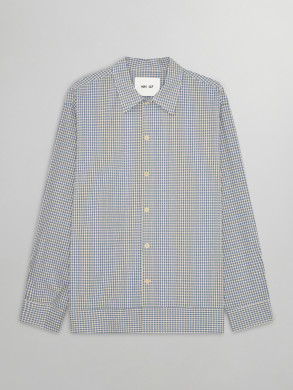 Reed seersucker hemdjacke stone blue 
