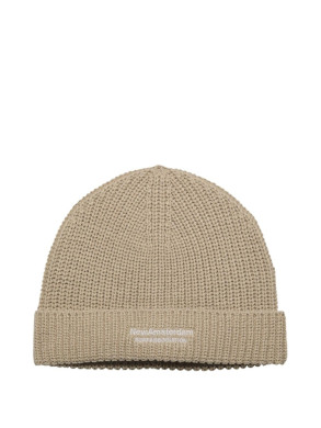 Reversible logo beanie sand 