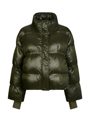 Rhea shiny puffer jacket olive 