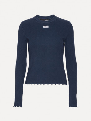 Rib longsleeve top navy blaze 