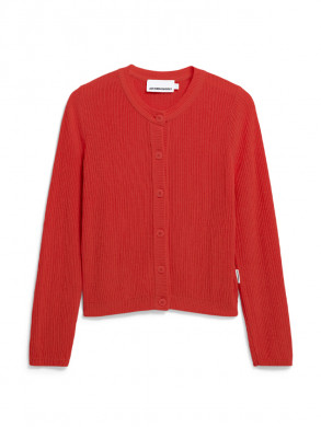 Ricalaa lino cardigan coral blush 