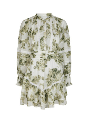 Roberta flower dress sage green S