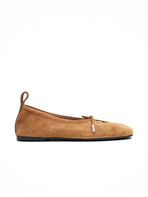 Rosalind ballerina tan suede 