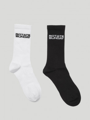 Socks with logo blk/wht 